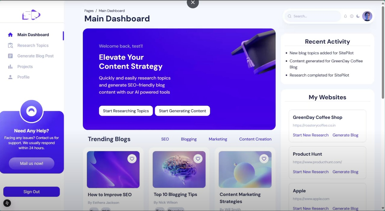 Site Pilot - THE AI CONTENT OS FOR ORGANIC GROWTH — SEO + AEO